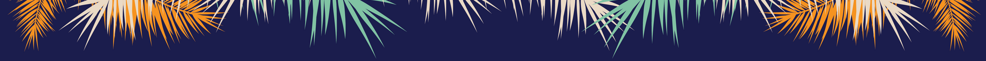 Abstract design with dark blue background, and streaks of orange, white and green.