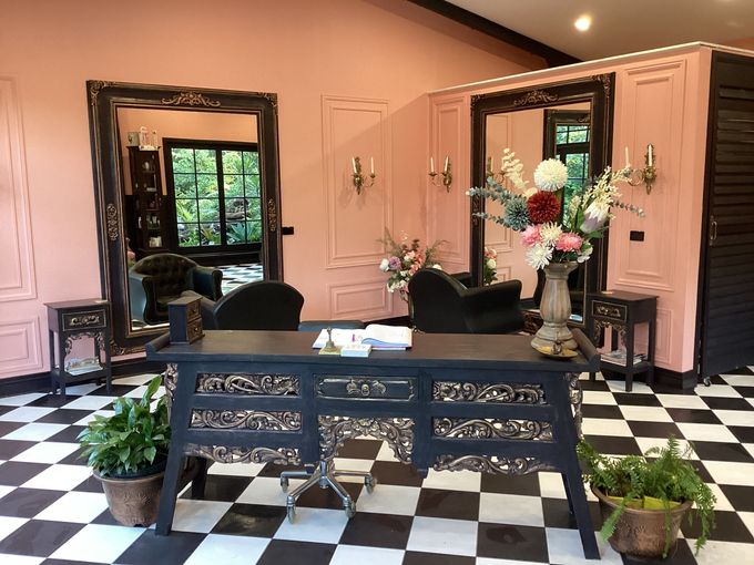 A Woman Is Getting Her Hair Done By A Hairdresser — Kabello Salon In Airlie Beach, QLD