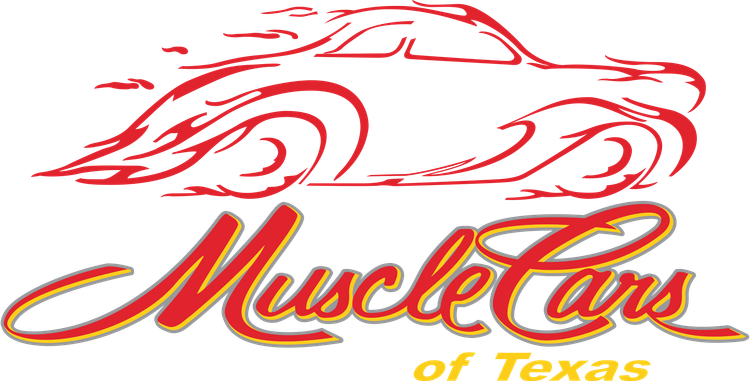 Red outline of a car with motion lines above the text 