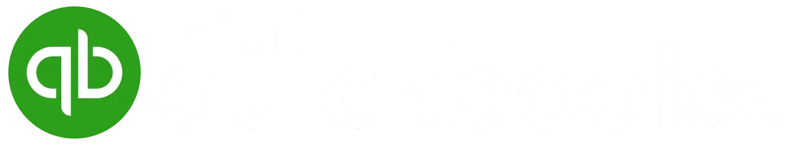 A green circle with a white qb logo on a white background.