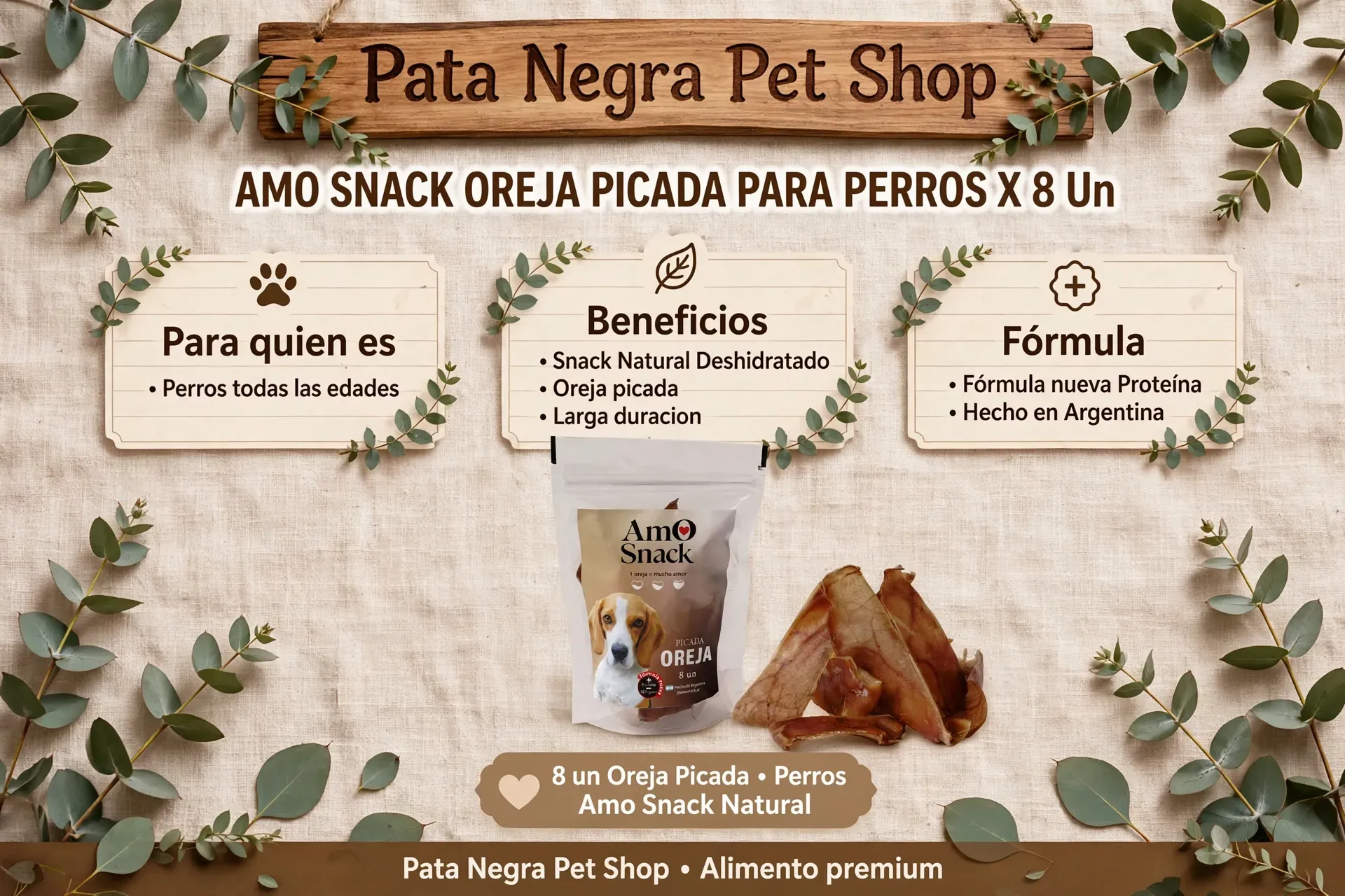 Orejas Picadas de Cerdo 8uni