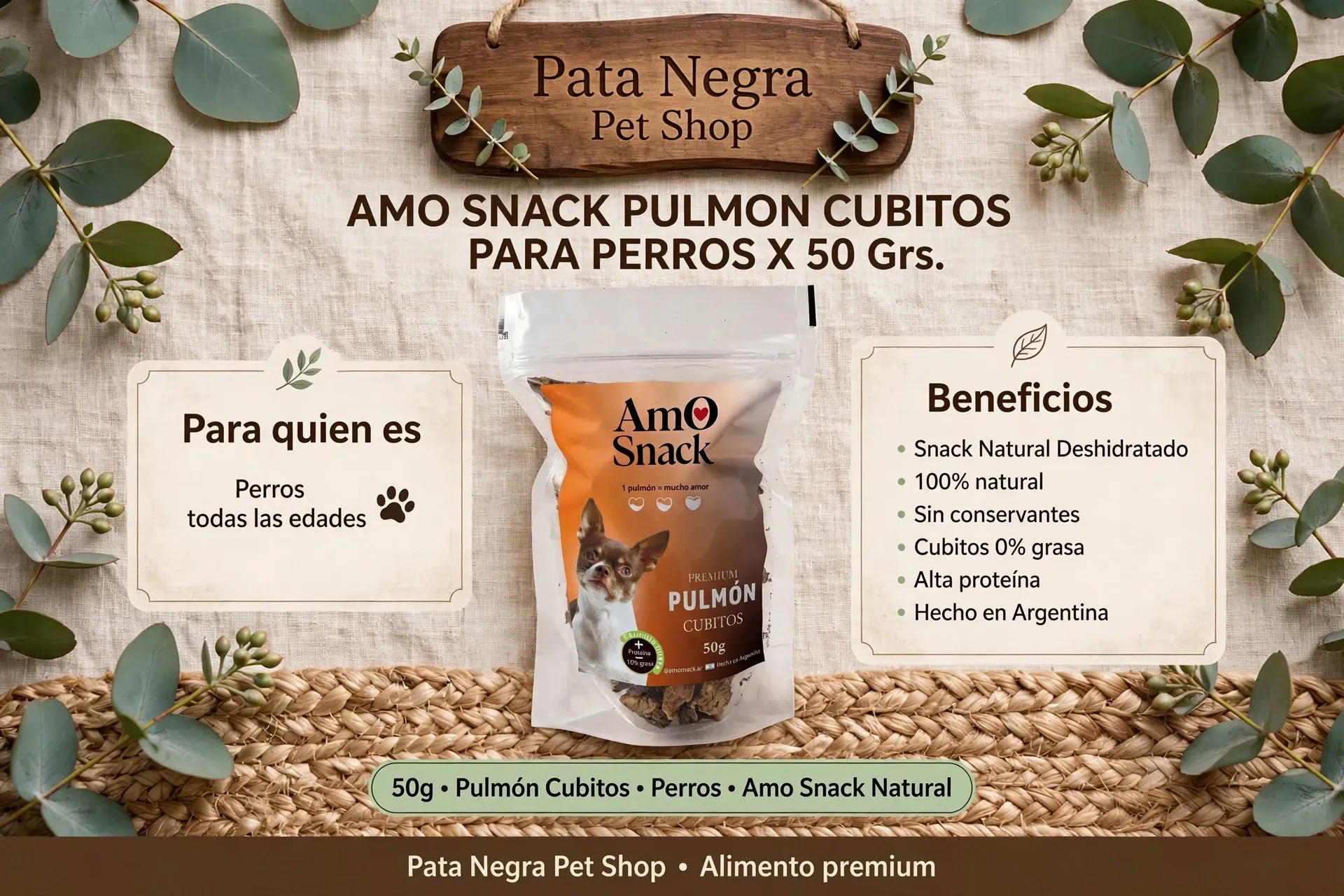 Pulmón Natural para Perros 50gr.
