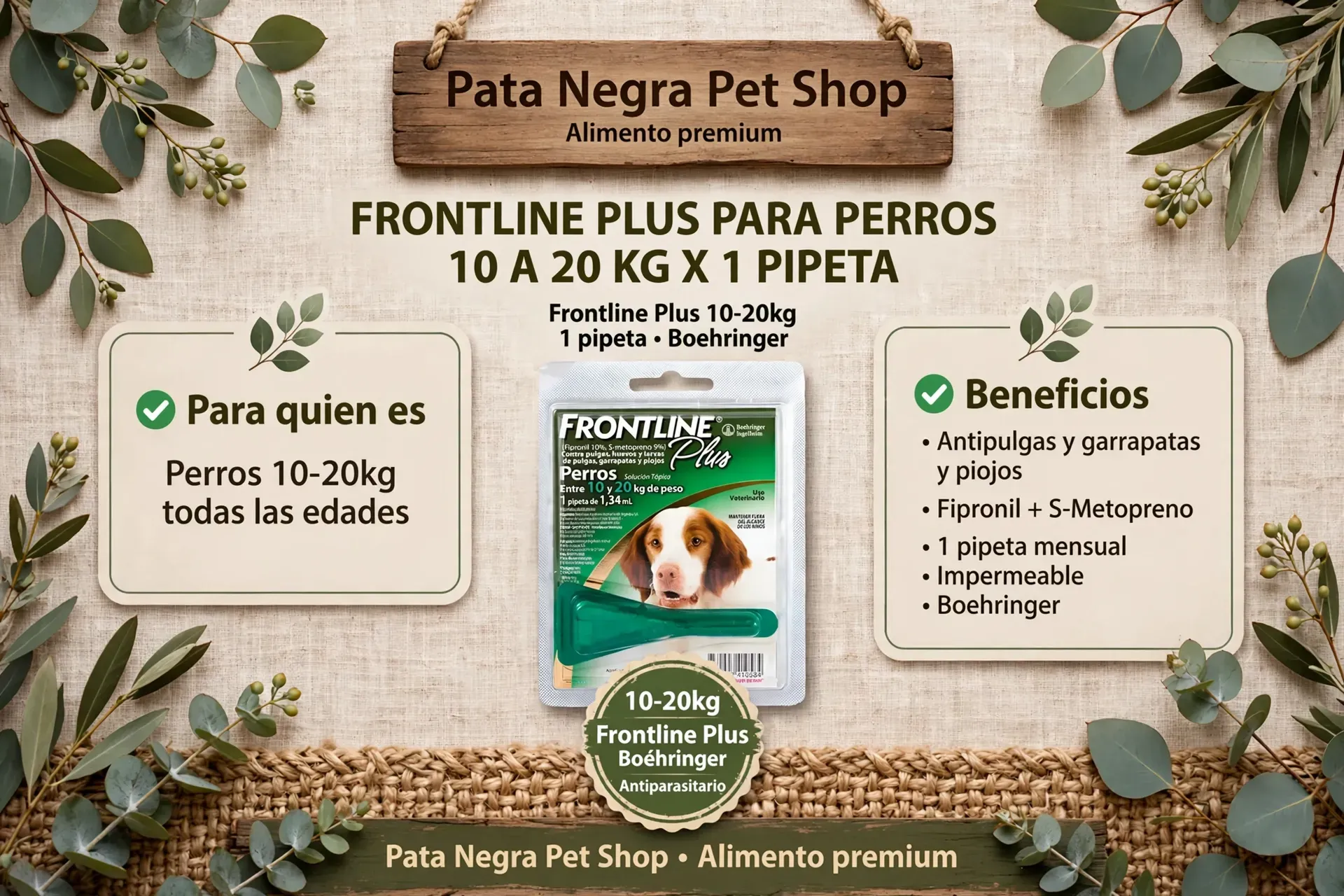 Frontline Plus de 10 a 20 KG