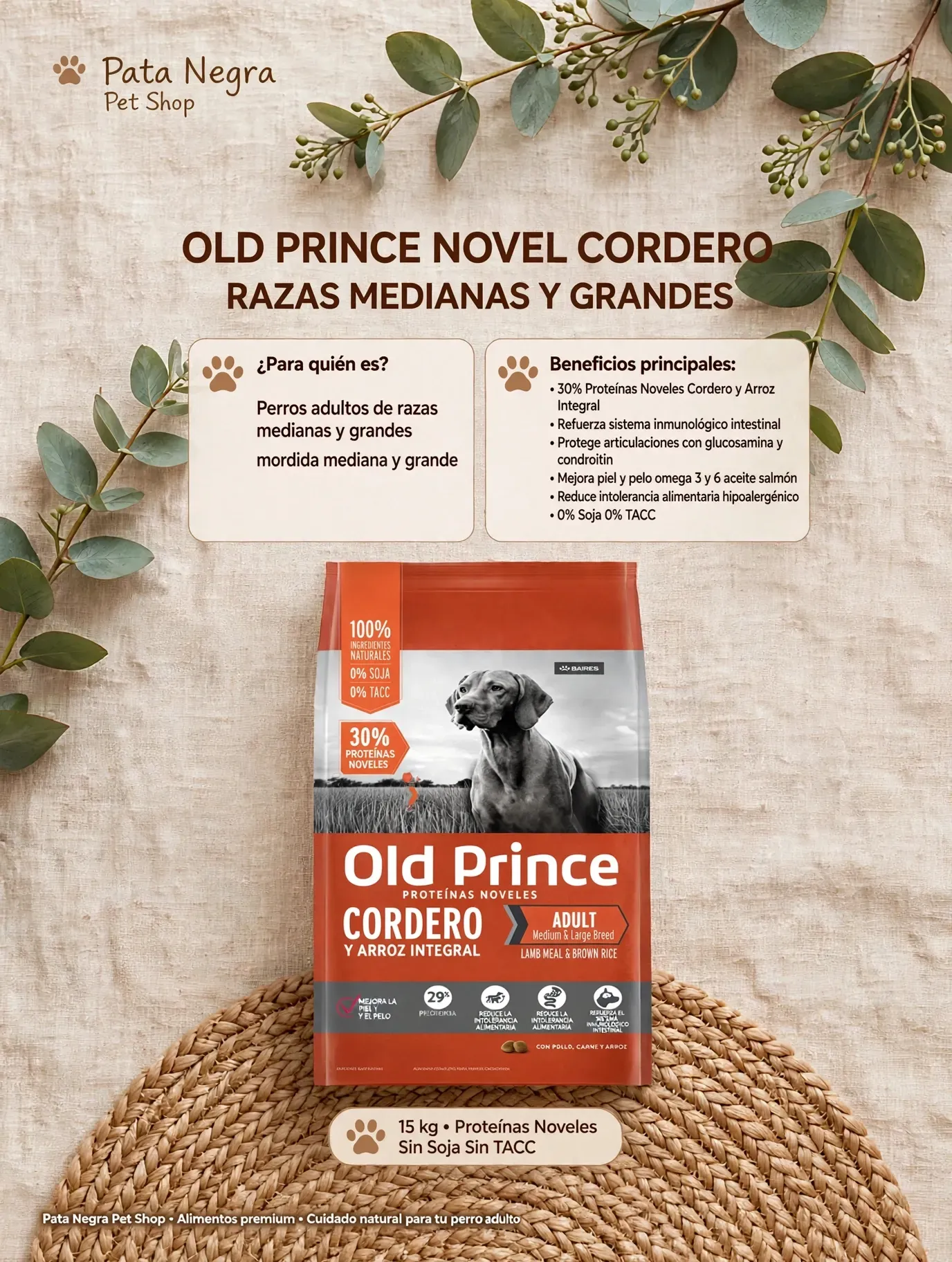 Old Prince Novel Cordero Adulto Mediano/Grande