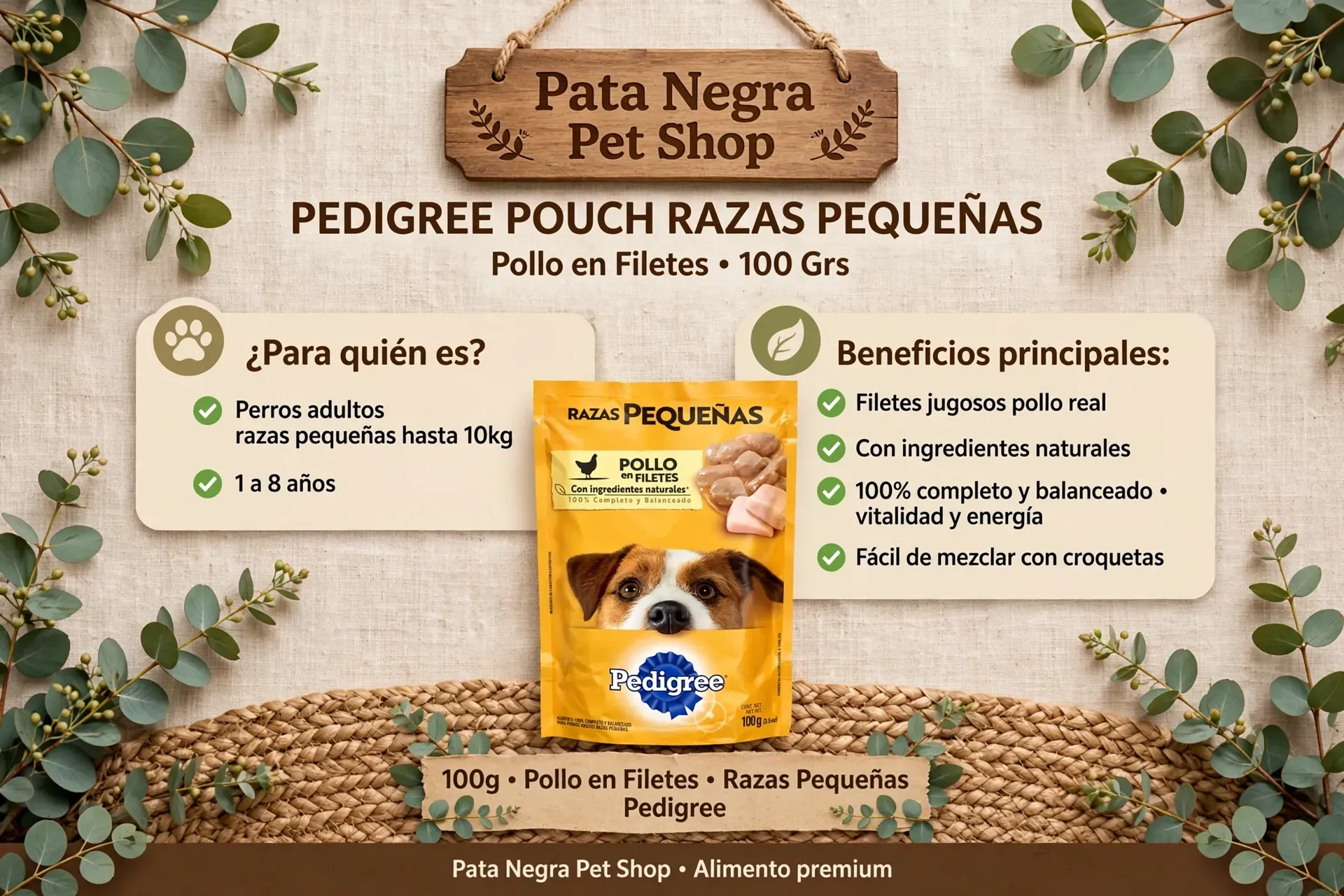 Pouch Razas Pequeñas Pedrigree - Pollo
