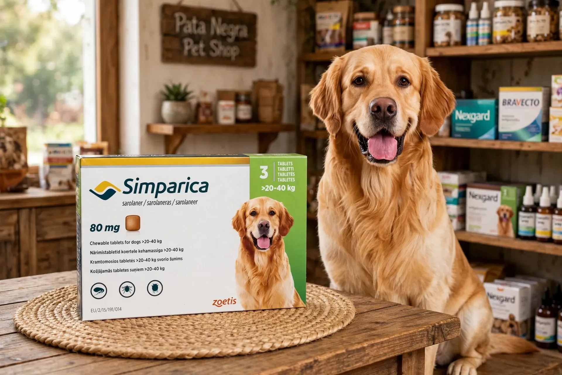 Pipeta SIMPARICA 20 a 40 KG (Comprimidos)