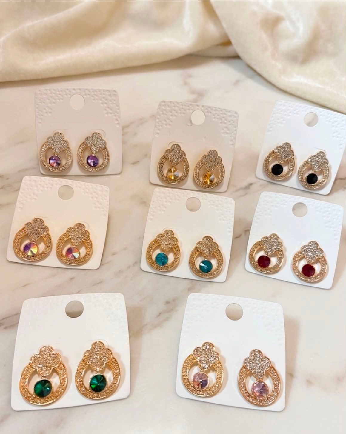Elysian Crystal Hoops