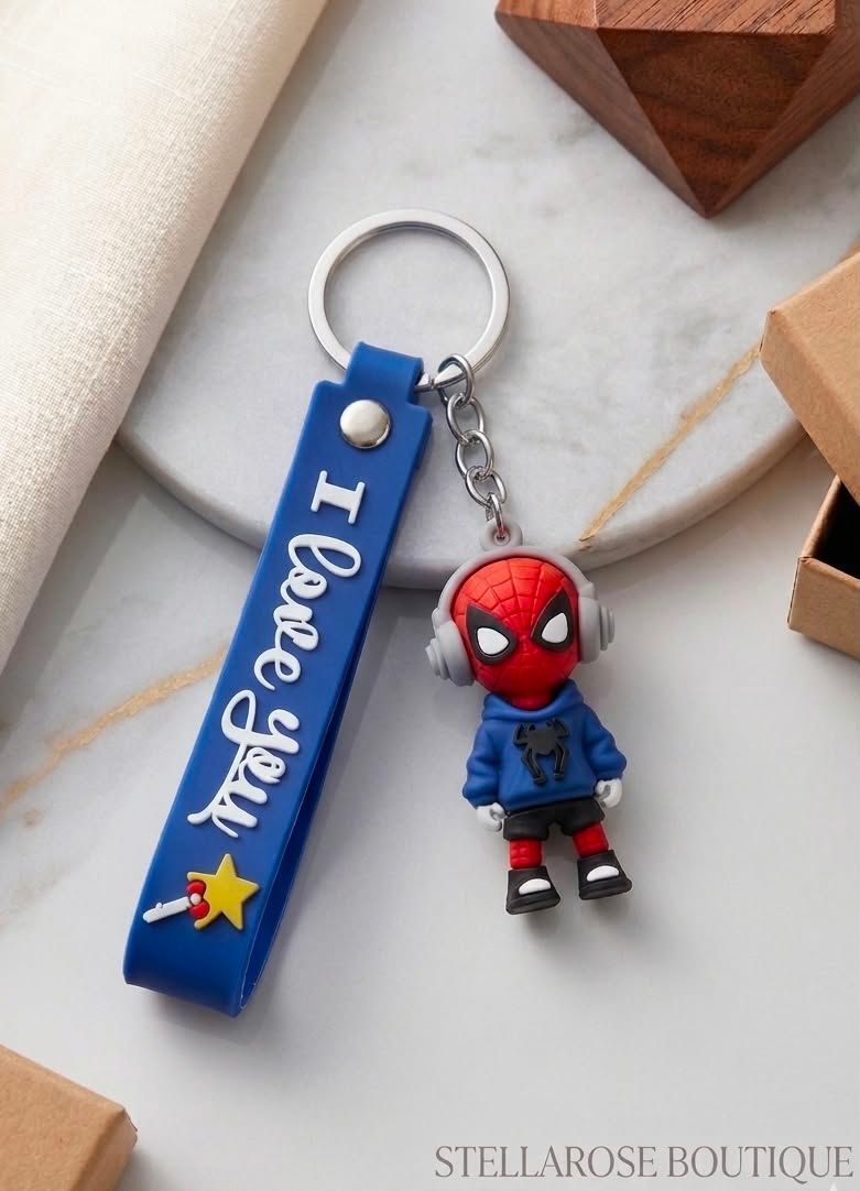 Music Hero- Spiderman (Blue) Key Chain