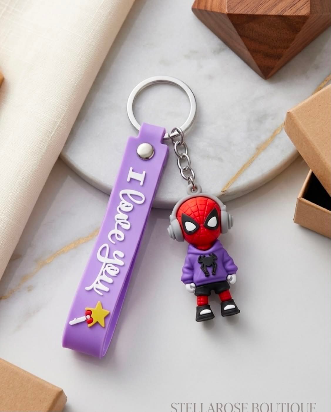 Music Hero Spiderman (Purple) Key Chain