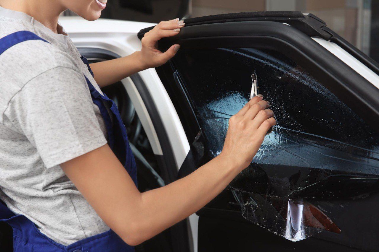 Black car with premium tint