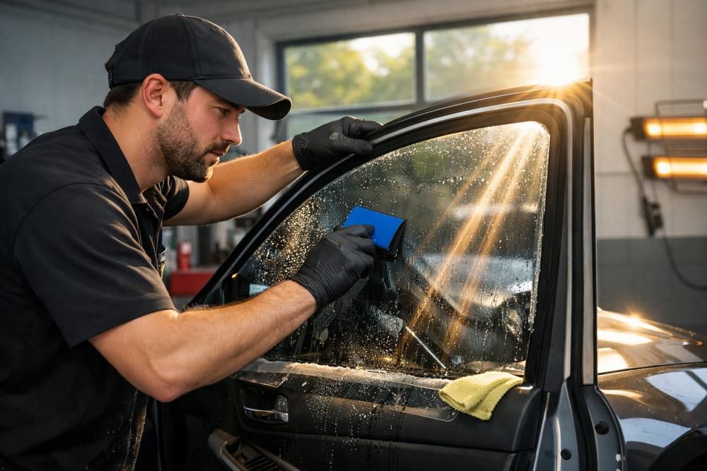 Window film reducing harsh sunlight