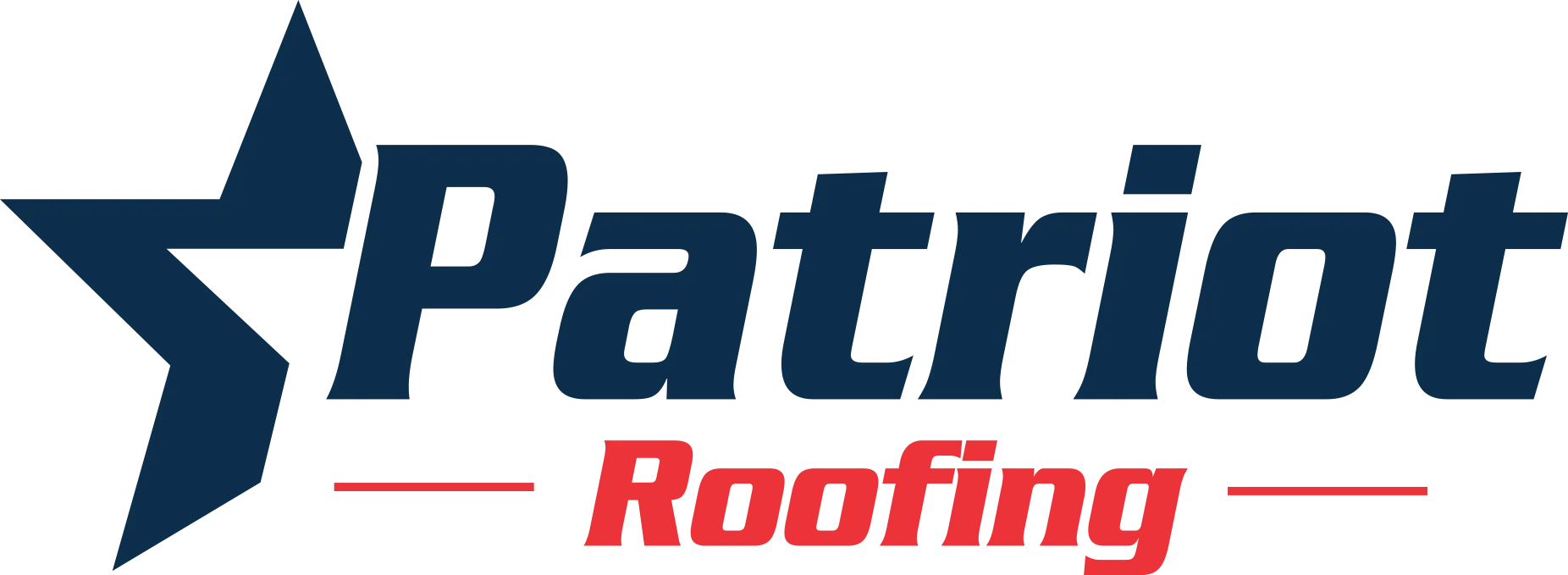 The patriot roofing logo has a star on it.