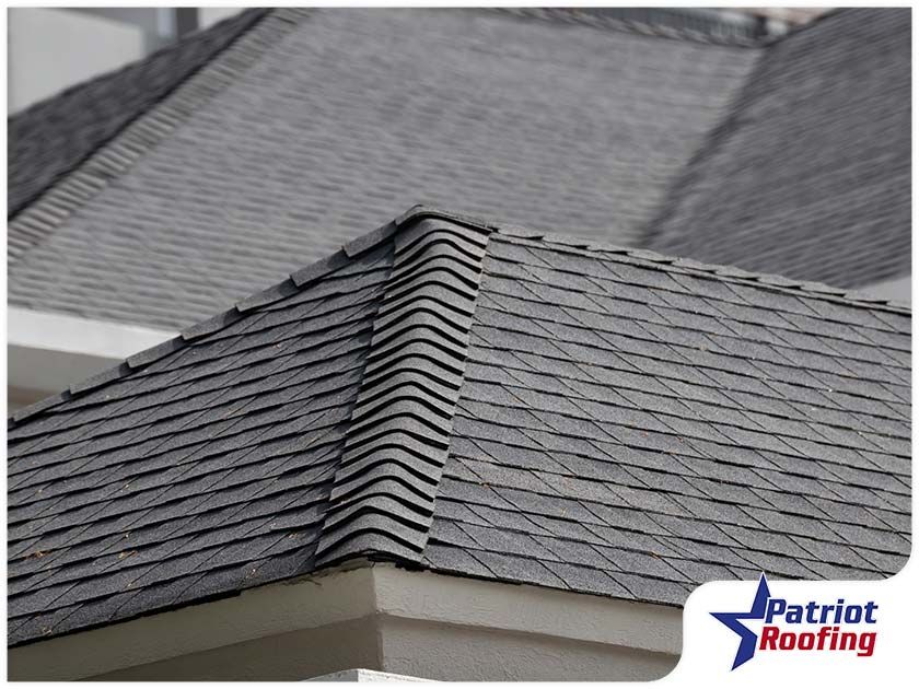 A picture of a roof from patriot roofing