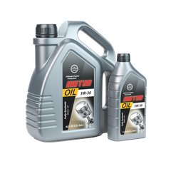 Two bottles of motor oil on a white background