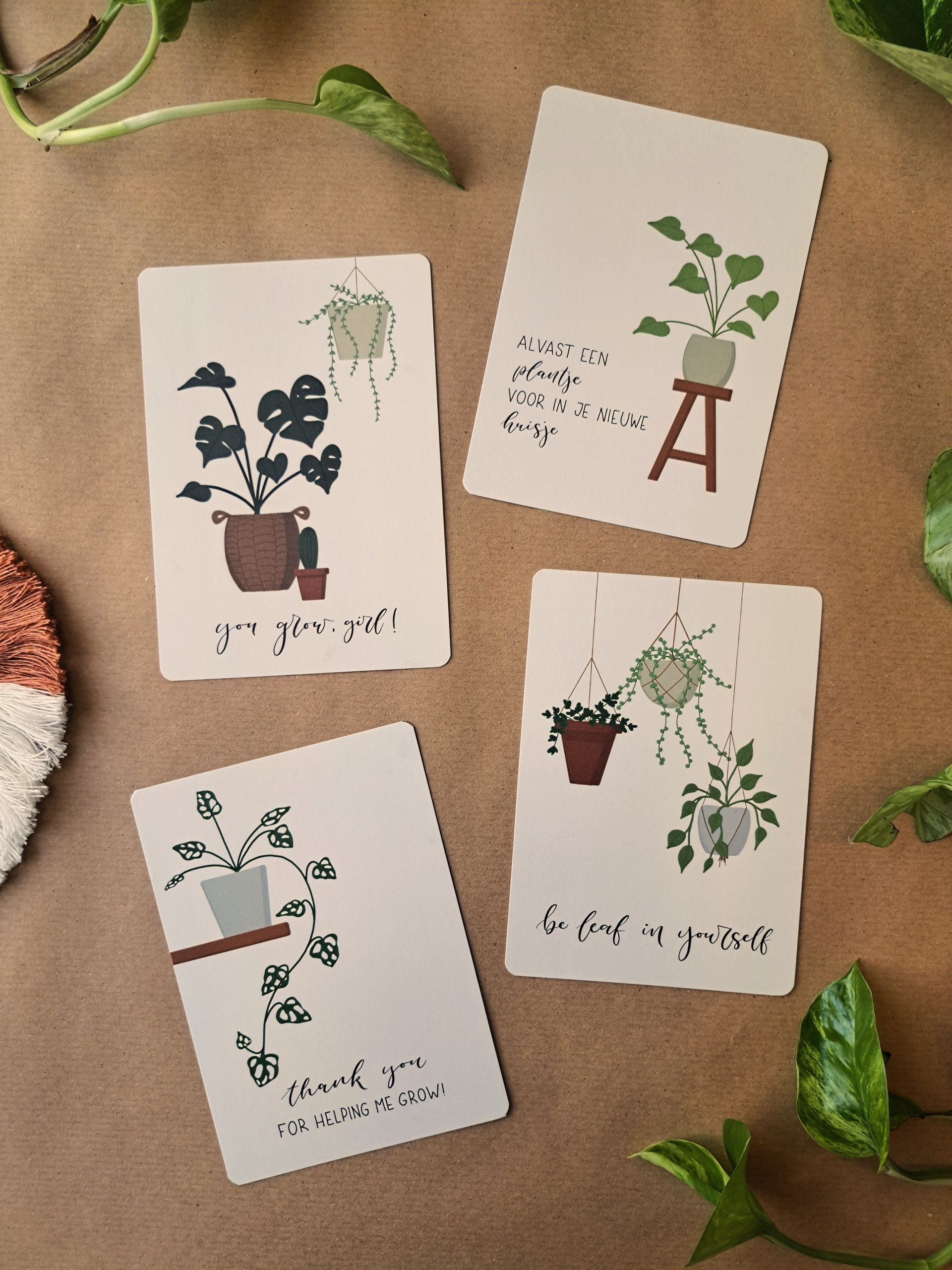 wenskaartenset planten