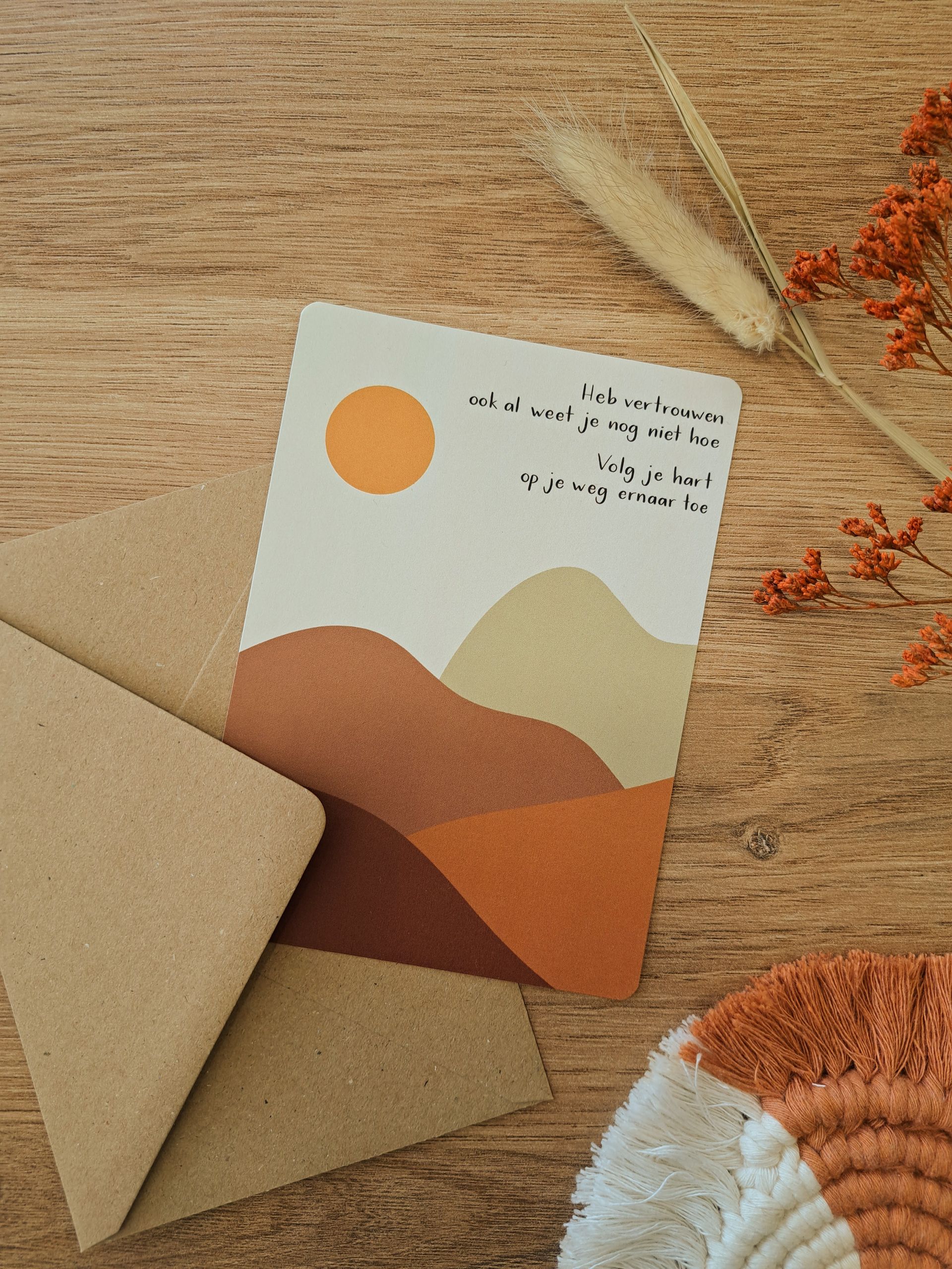 Kaart 'vertrouwen' (Pure Paper Studio x Femke Franken)