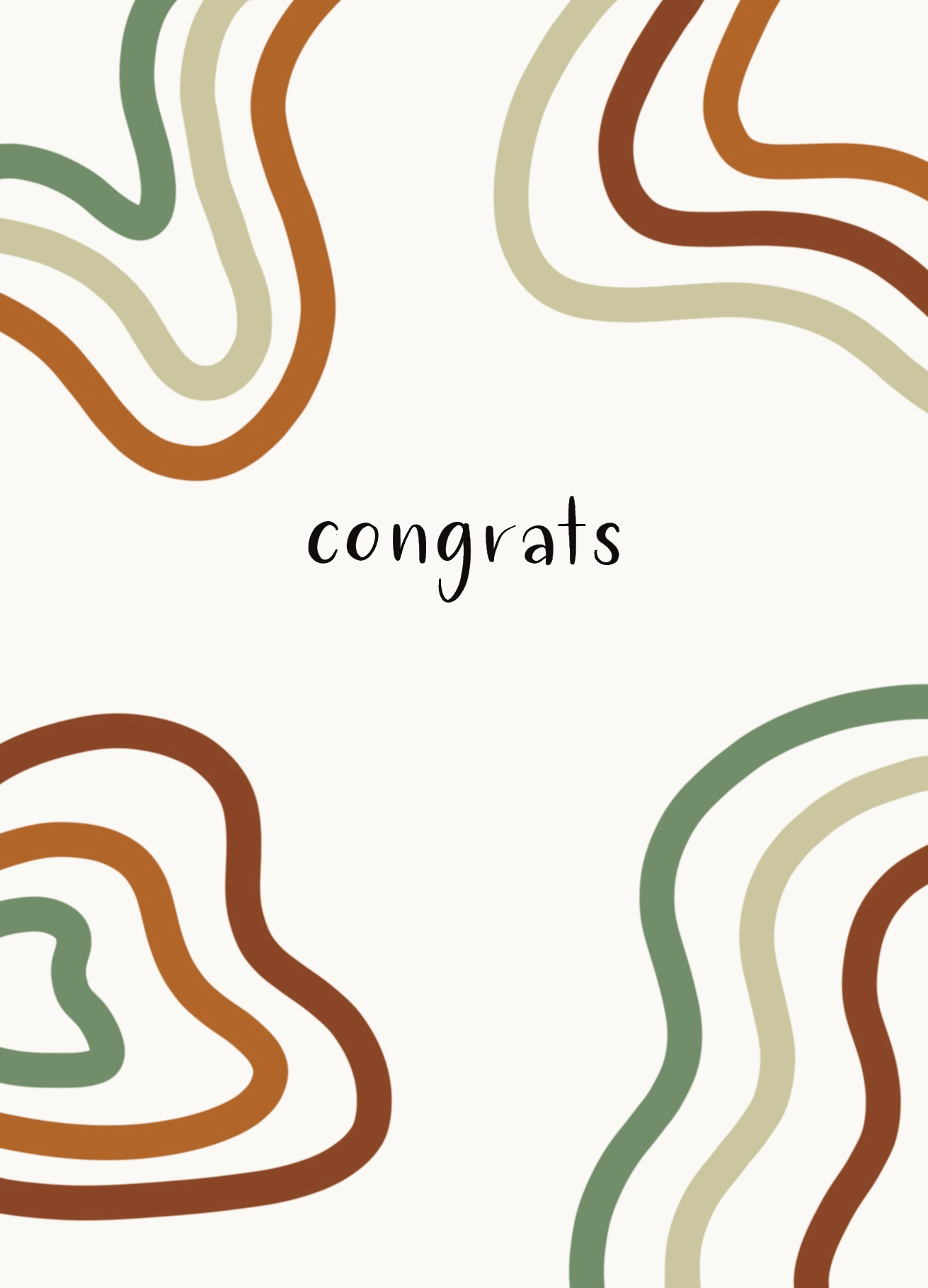 wenskaart 'congrats'