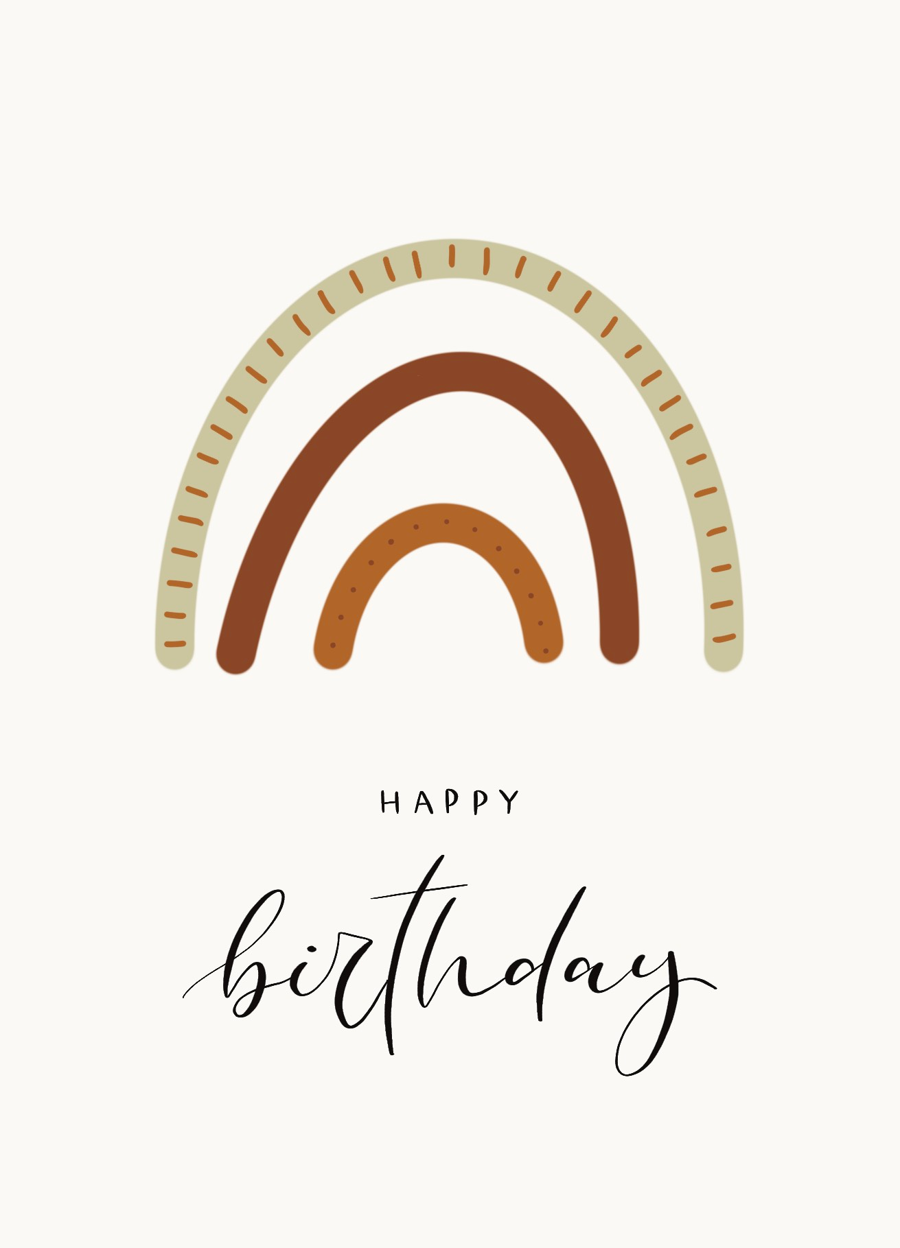 wenskaart 'happy birthday'
