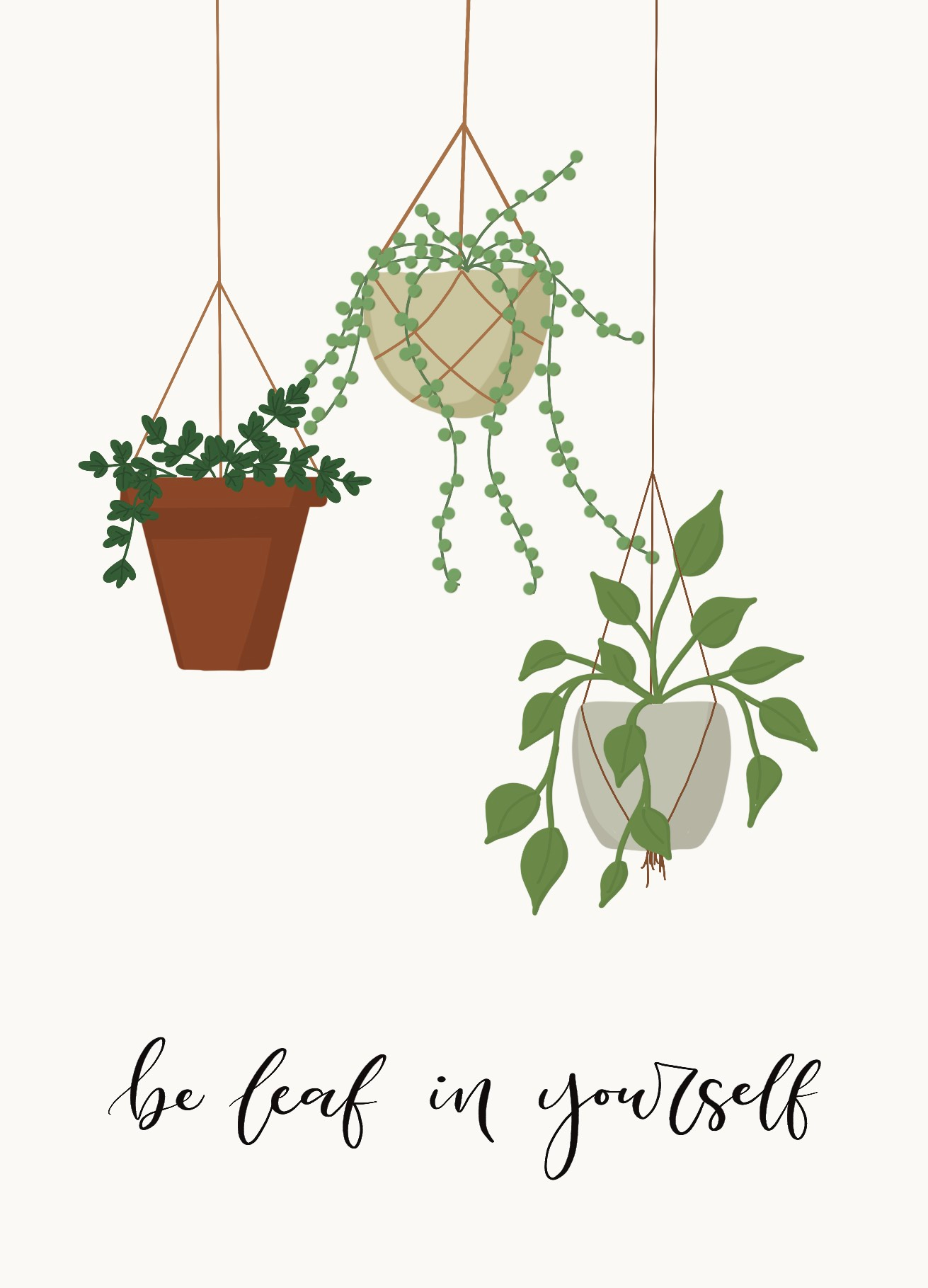 wenskaart 'be leaf in yourself'