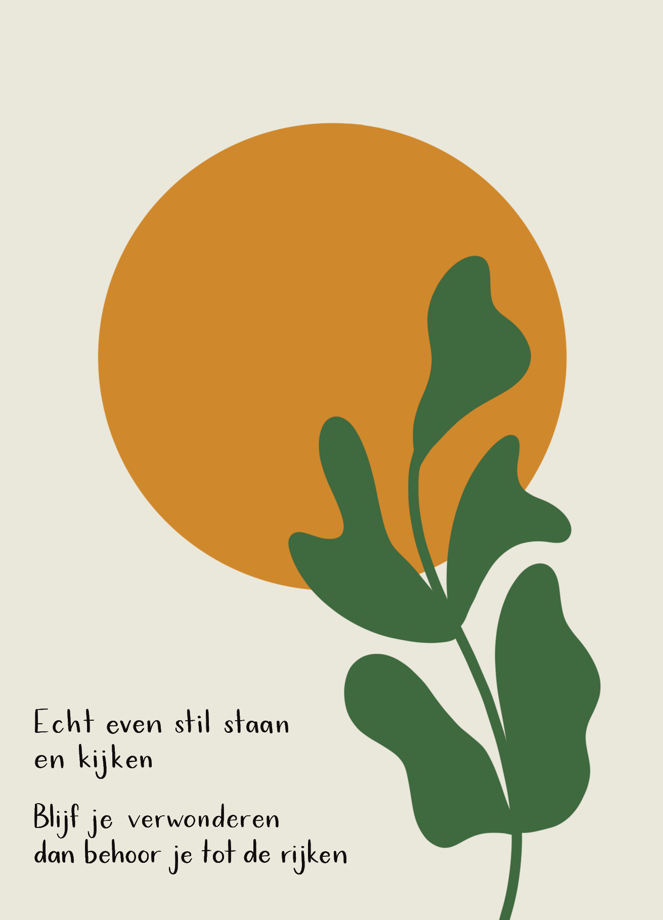 Kaart 'verwonderen' (Pure Paper Studio x Femke Franken)