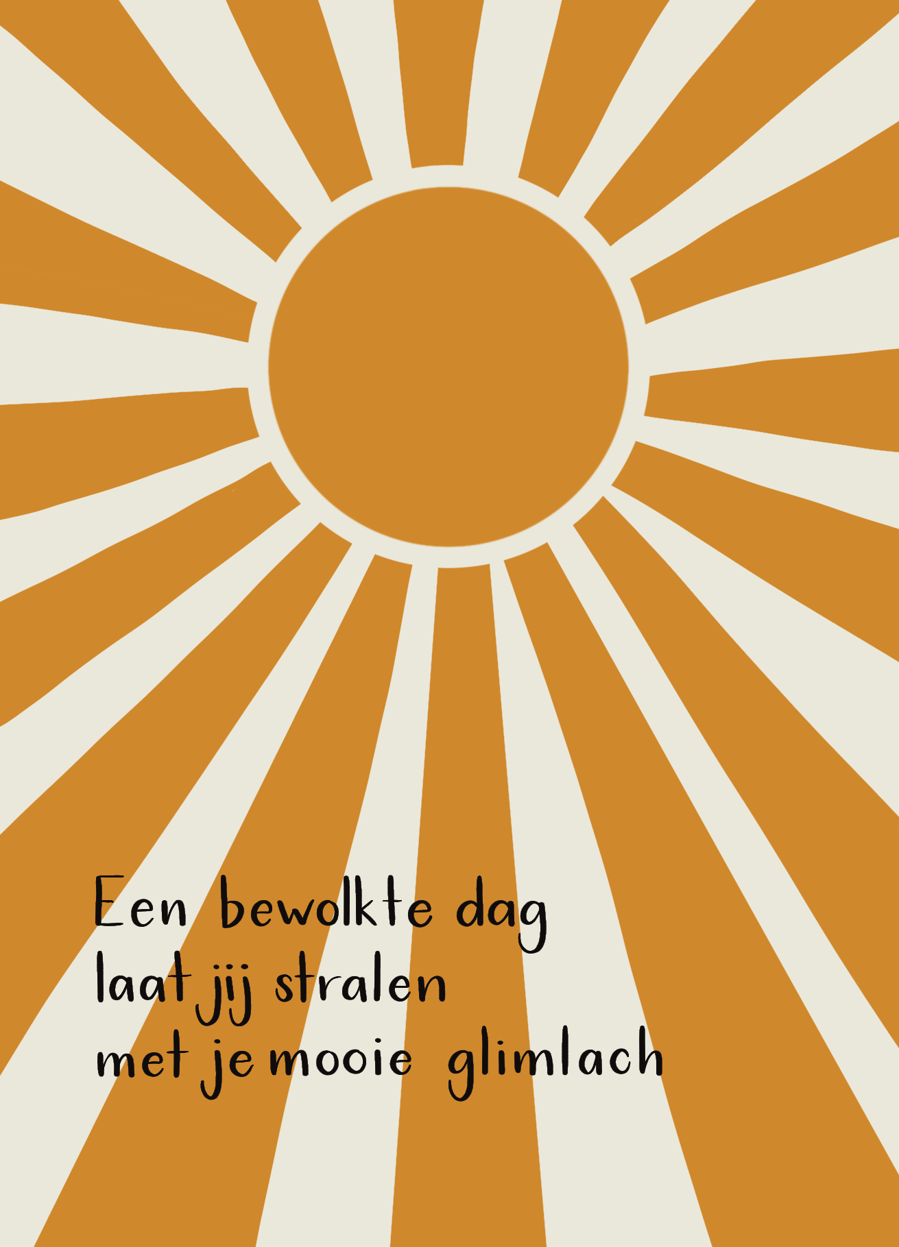 Kaart 'stralen' (Pure Paper Studio x Femke Franken)