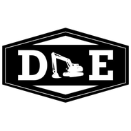 A white logo on a black background featuring the letters