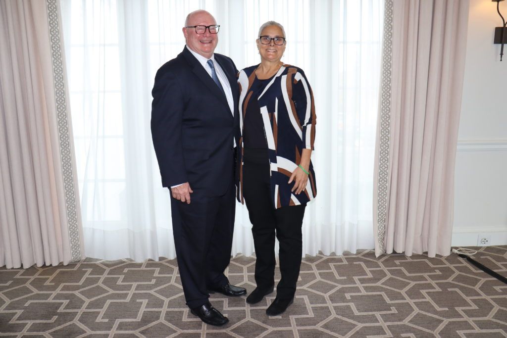 Pictured: Bryan Tunney (GAR Hall of Fame inductee) and Pam Cunconan (2023 GAR REALTOR® of the Year)