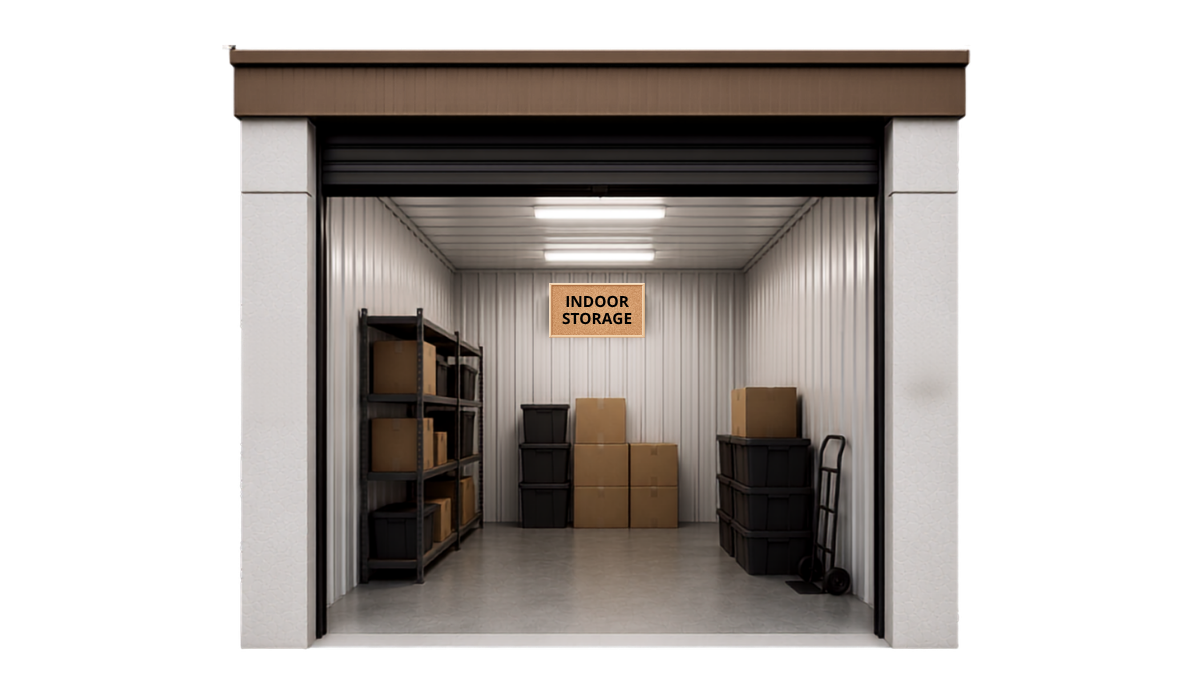 Non-climate-controlled storage unit illustration at North Shore Storage in New Castle, PA