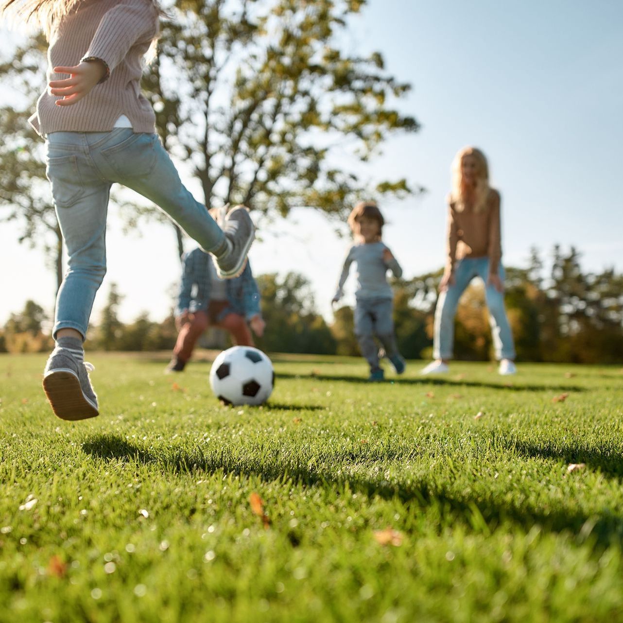 Photo of kids playing soccer