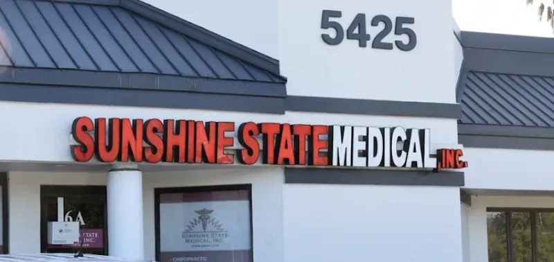 Sunshine State Medical storefront sign with address 5425 above the entrance
