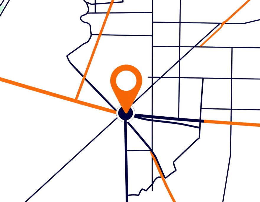 Map of Bourbonnais, Illinois service area