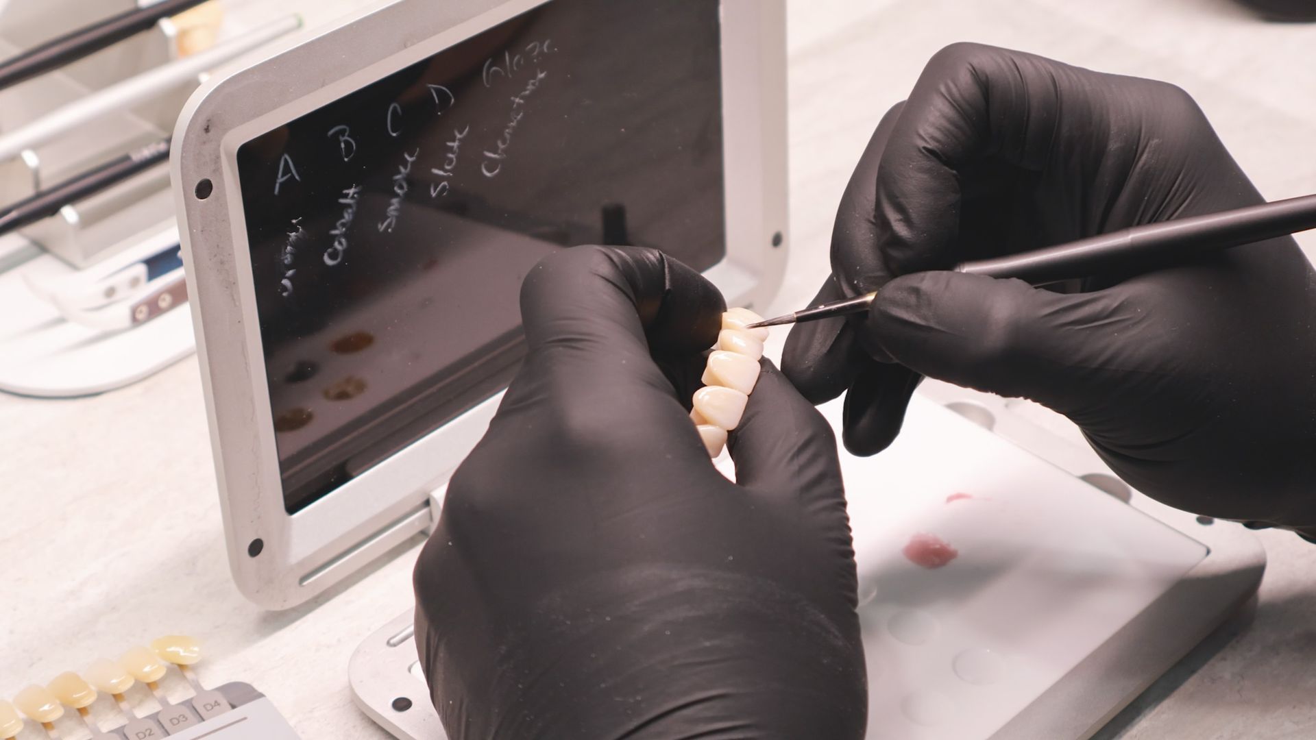 McMahon Dental's lab technician is creating same-day crowns.