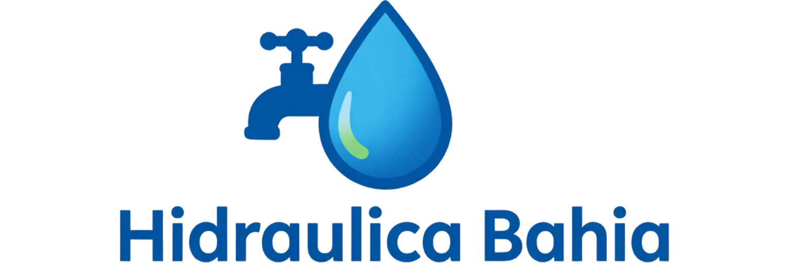 Logotipo de Hidraulica Bahia con un grifo azul y un icono de gota de agua