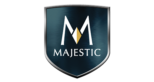 The majestic logo is on a blue shield