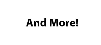 A black and white sign that says `` and more '' on a white background.