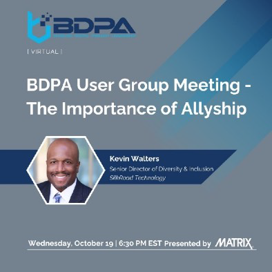 A poster for a bdpa user group meeting
