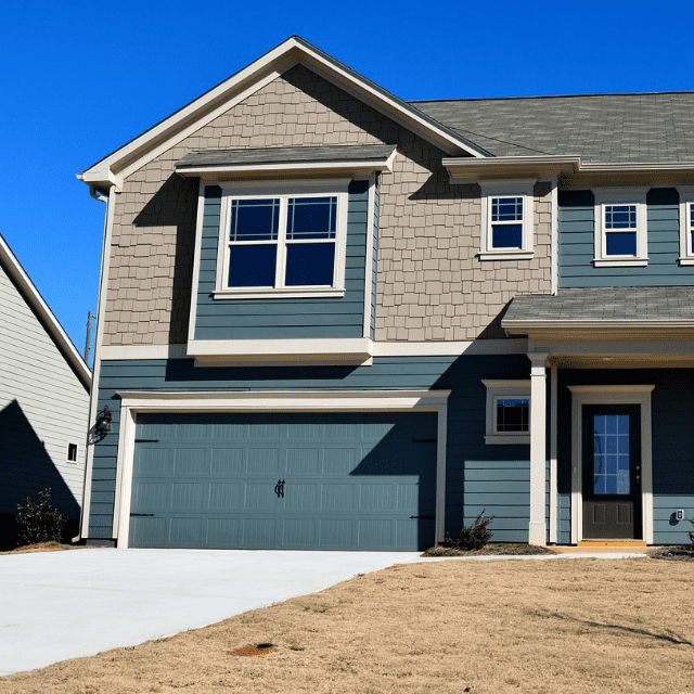 new plain concrete driveway