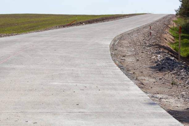very long concrete driveway in Duston