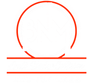 BNM Auto Body & Collision logo with red car graphic and phone number 636-797-8222