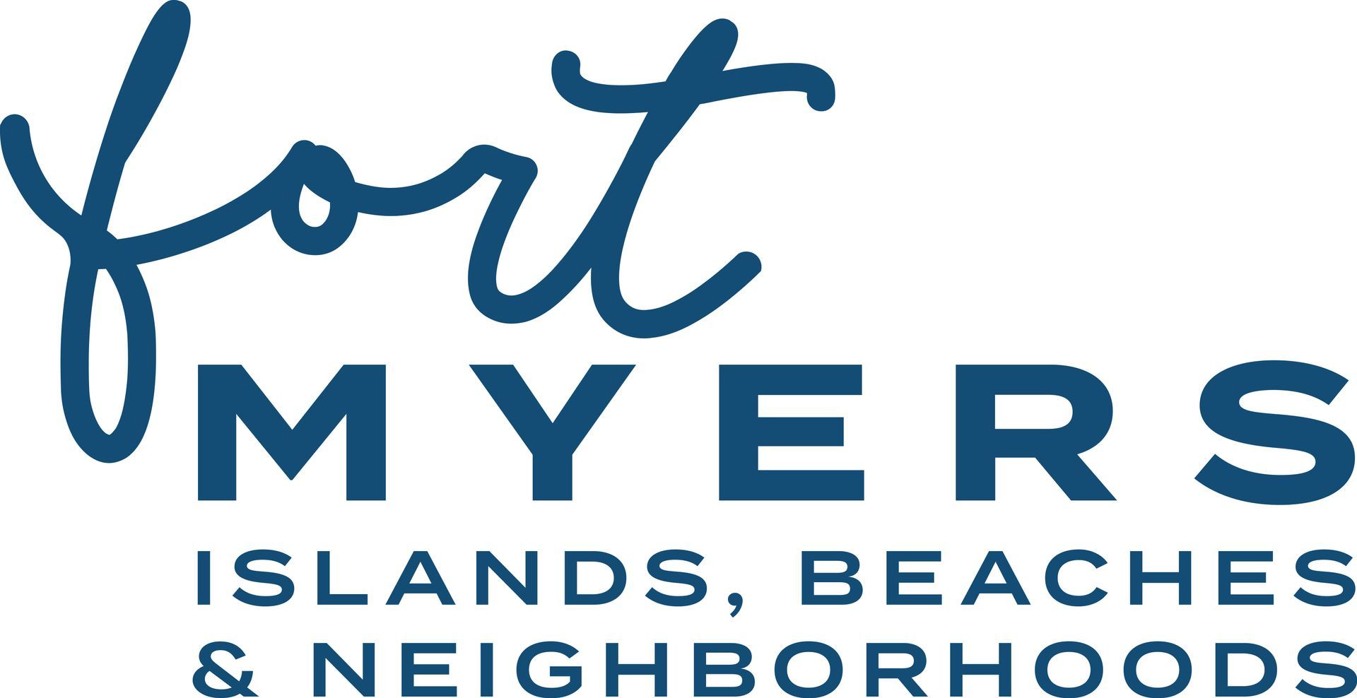 Fort Myers logo: Blue cursive 