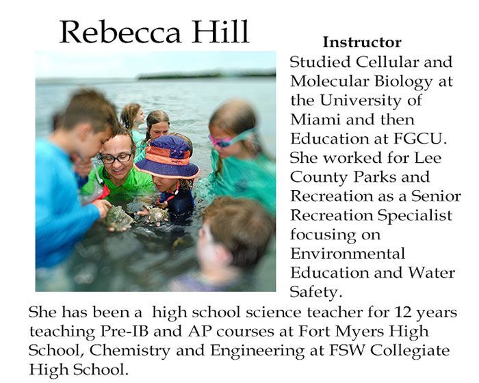 Rebecca Hill with students