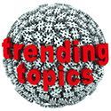A sphere made of gray hashtags with