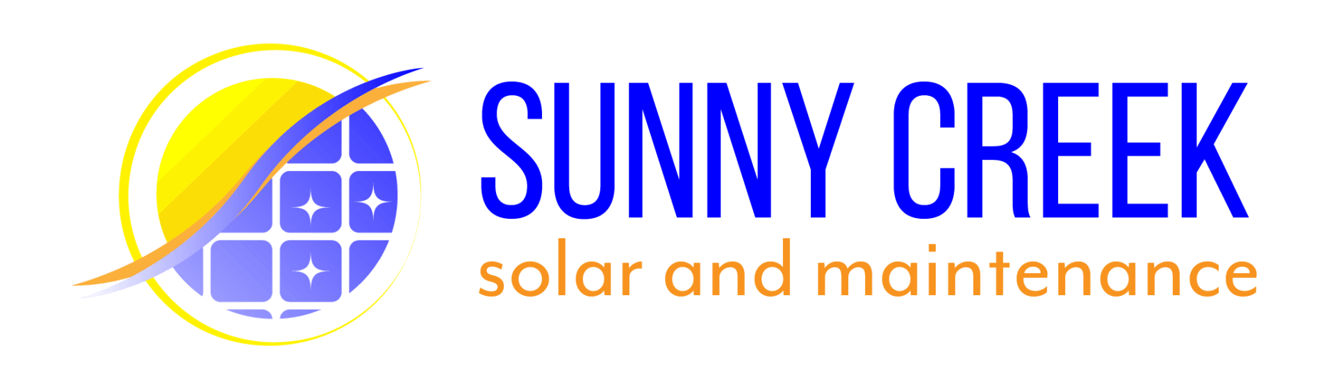 The logo for sunny creek solar and maintenance