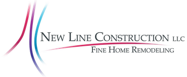 New Line Construction LLC logo with pink and blue swooshes and “Fine Home Remodeling” text