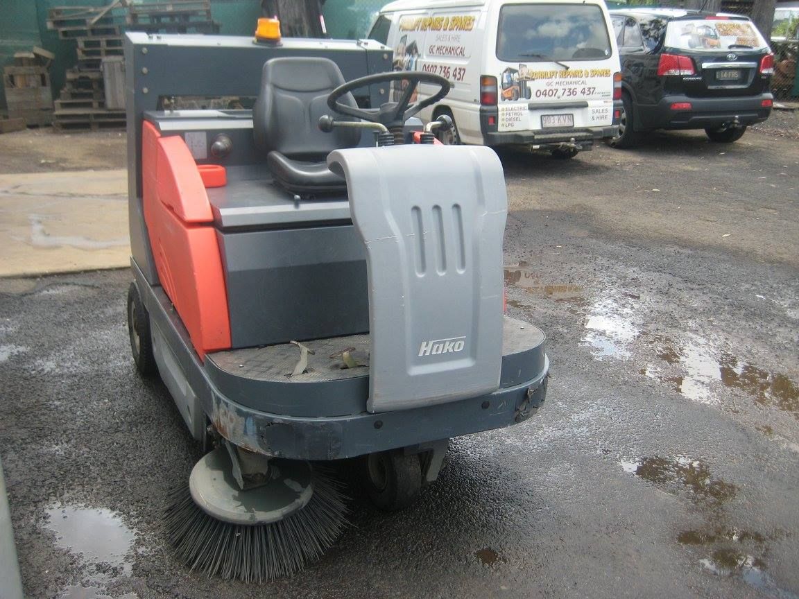 Street Sweeper Machine in a Parking Lot — Forklift Repairs & Spares In Svensson Heights, QLD