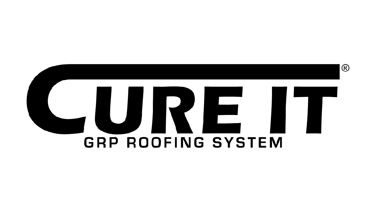 Cure It GRP Roofing System logo in black text.