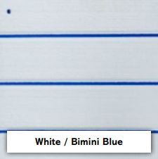 Marine decking colour option: white and cobalt blue