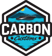 Carbon Elements Inc. A logo for carbon customs with a boat in the water.