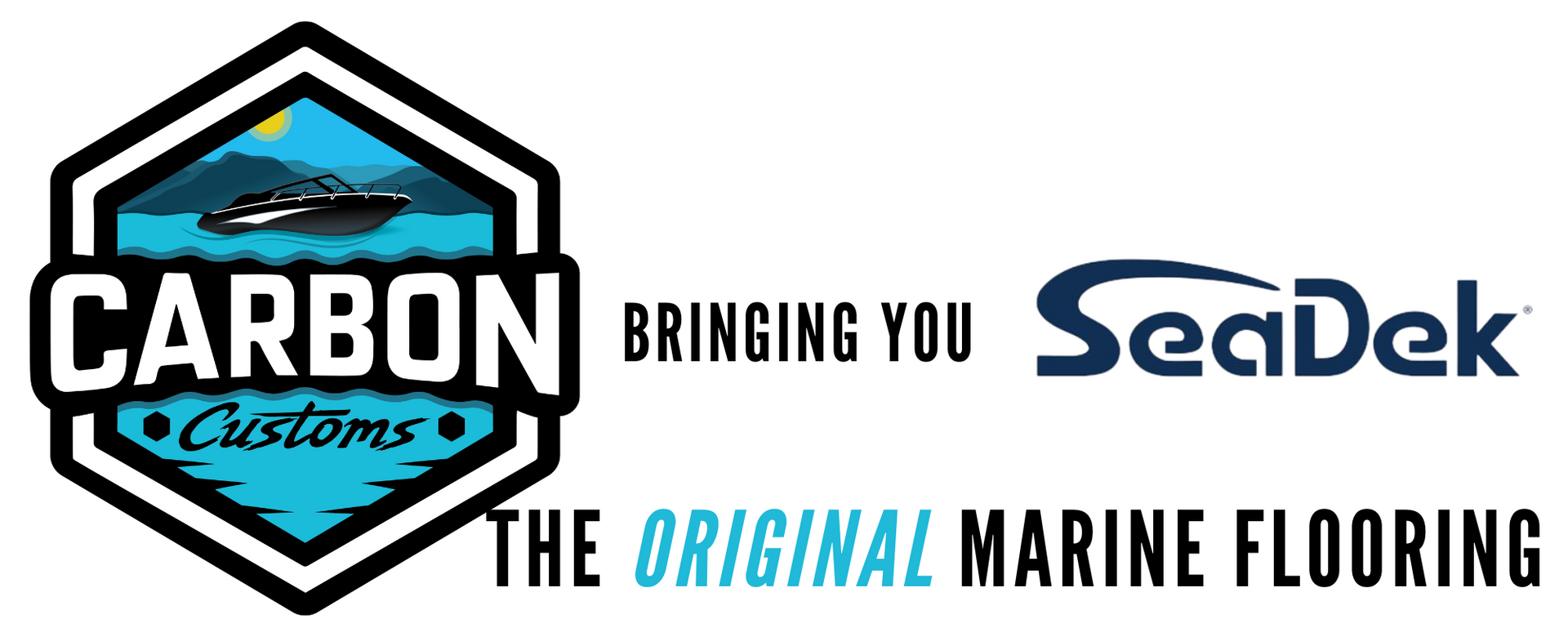 Authorized SeaDek installer logo and the original marine floor logo