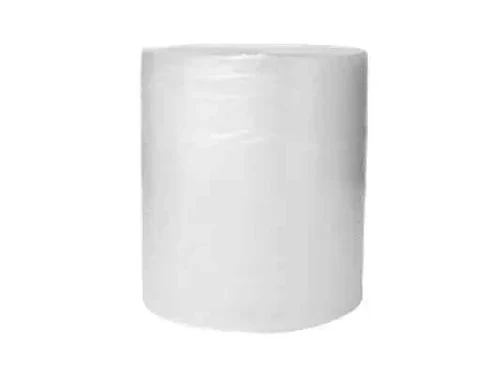White cylindrical roll of paper against a plain background